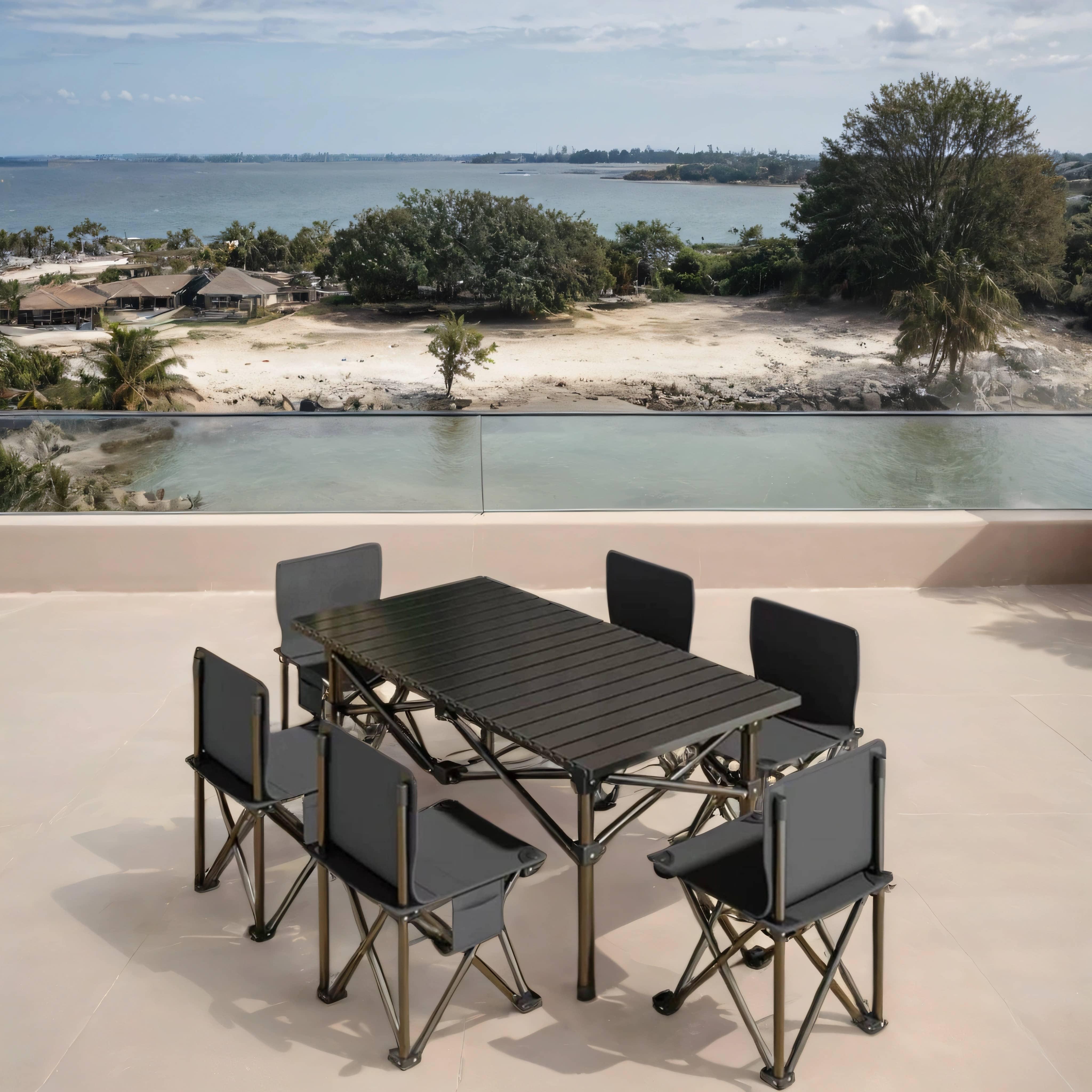 Camping Table and 6 Chairs